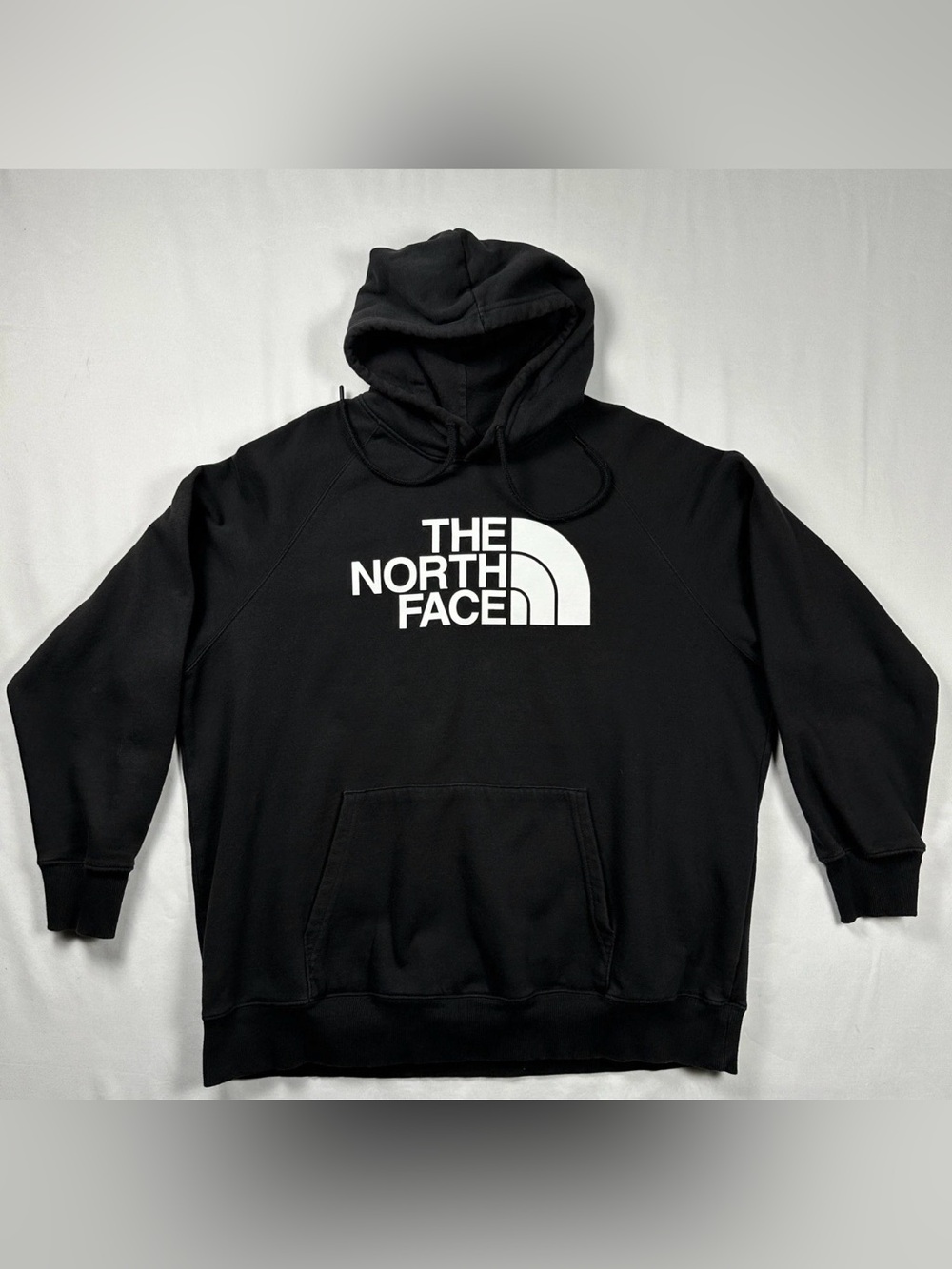 The North Face Black Pullover Hoodie with White Logo